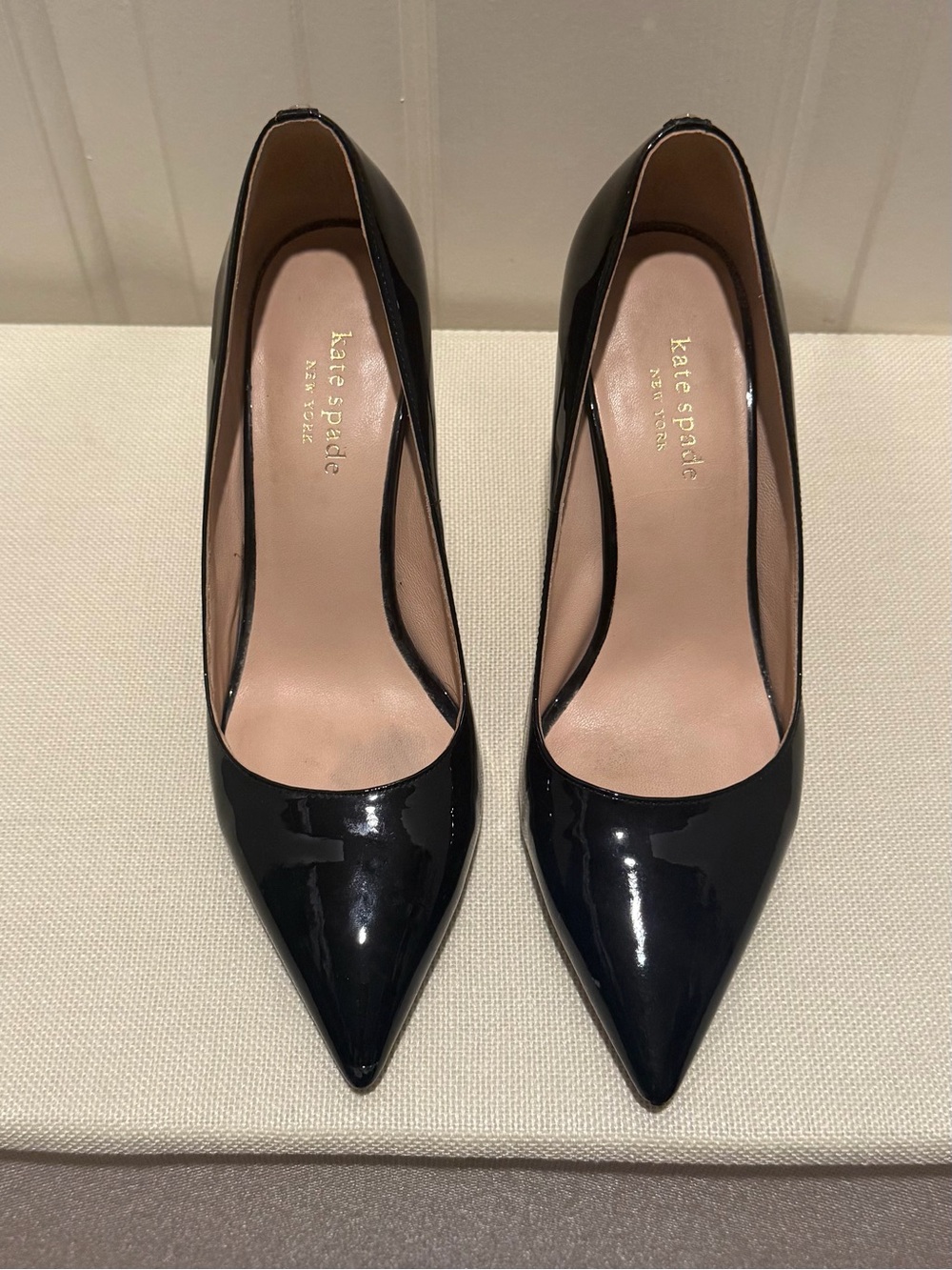 kate spade Black Patent Leather Pointed-Toe Pumps